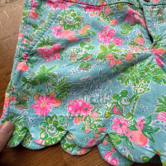 Lilly Pulitzer x Disney Parks Buttercup Shorts Lilly Loves Disney Size 2 - Picture 9 of 14
